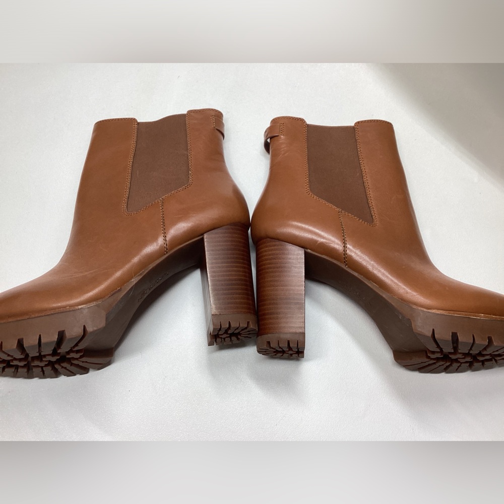 Ralph Lauren Myla Cognac Leather Bootie - Picture 8 of 11